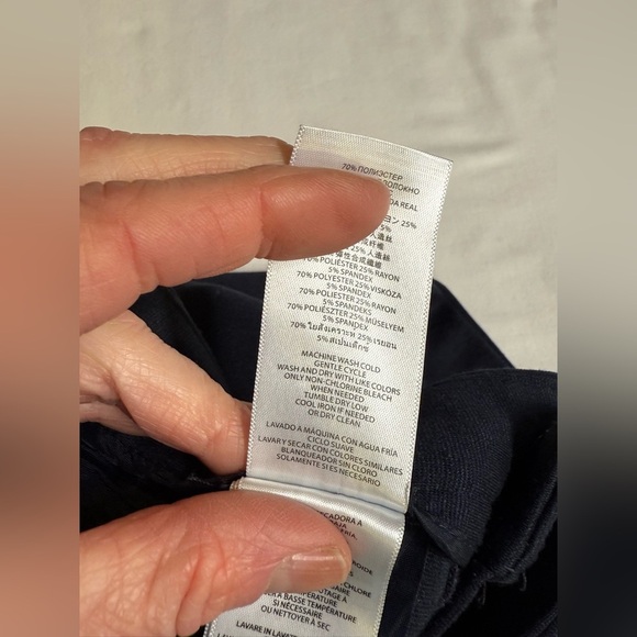 MICHAEL KORS Navy blue skinny with gold zipper accent pants size 10 - Picture 11 of 14